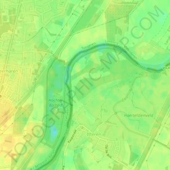 Op de Weerd topographic map, elevation, terrain