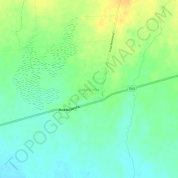Juan Jorba topographic map, elevation, terrain