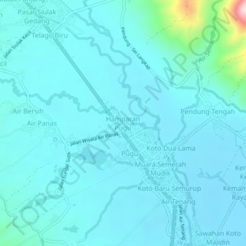 Hamparan Pugu topographic map, elevation, terrain