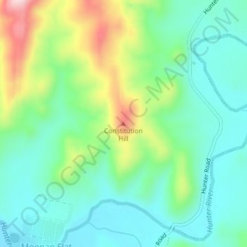 Constitution Hill topographic map, elevation, terrain