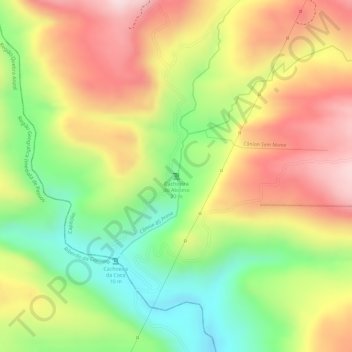 Cachoeira do Abismo topographic map, elevation, terrain