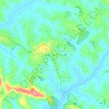 Alakamisy Anosiala topographic map, elevation, terrain