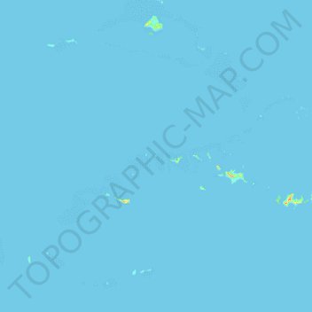 Sloss Islets topographic map, elevation, terrain