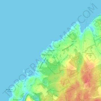Lanesville topographic map, elevation, terrain