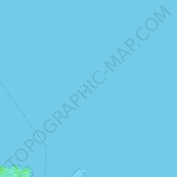 Sarasota Bay topographic map elevation - Thumbnail