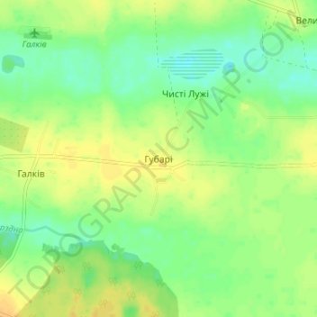 Hubari topographic map, elevation, terrain