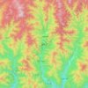 佛坪县 topographic map, elevation, terrain