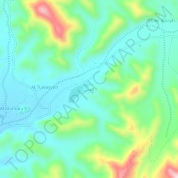 Al Ayn topographic map, elevation, terrain