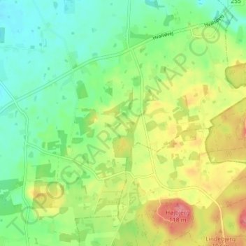 Ebberup topographic map, elevation, terrain