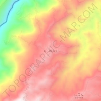 El Tablazo topographic map, elevation, terrain