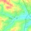Bengal topographic map, elevation, terrain