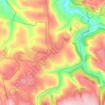 Ghanduriyah topographic map, elevation, terrain
