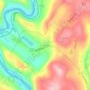 Hunts Corner topographic map, elevation, terrain