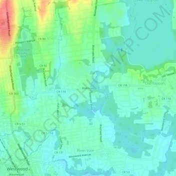 Rivervale topographic map, elevation, terrain