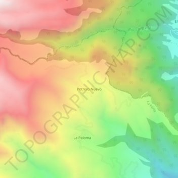 Potrero Nuevo topographic map, elevation, terrain