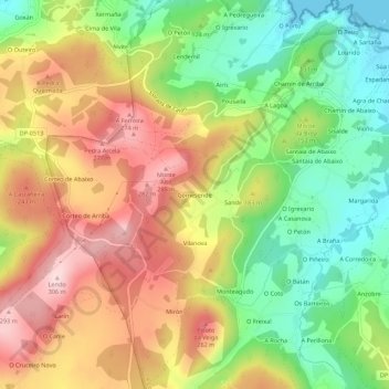 Gomesende topographic map, elevation, terrain