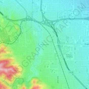 Monta Vista topographic map, elevation, terrain