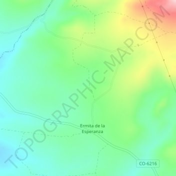 Córdoba topographic map, elevation, terrain