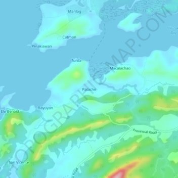 Patache Topographic Map, Elevation, Terrain