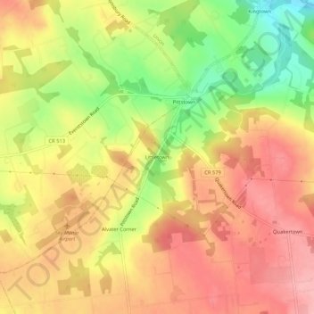 Littletown topographic map, elevation, terrain