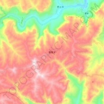 鹅屋乡 topographic map, elevation, terrain