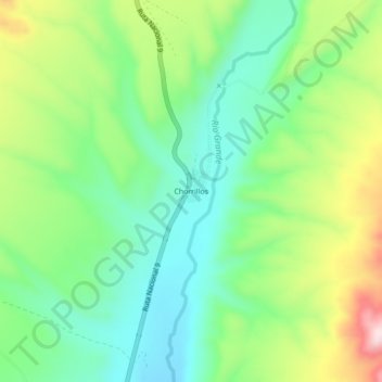 Chorrillos topographic map, elevation, terrain