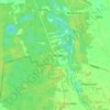Puste Łąki topographic map, elevation, terrain