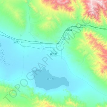 Xireg topographic map, elevation, terrain