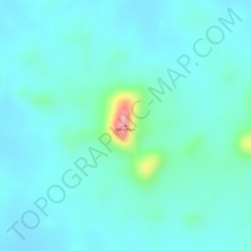 Mitre Peak topographic map, elevation, terrain