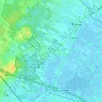 De Bult topographic map, elevation, terrain