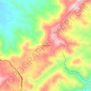 Villa Seca topographic map, elevation, terrain