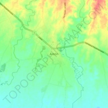 Antón topographic map, elevation, terrain
