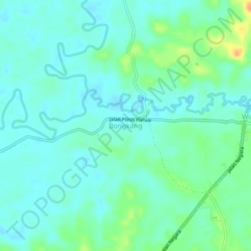 Bongkang topographic map, elevation, terrain