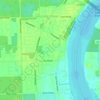 Waterford Park topographic map, elevation, terrain