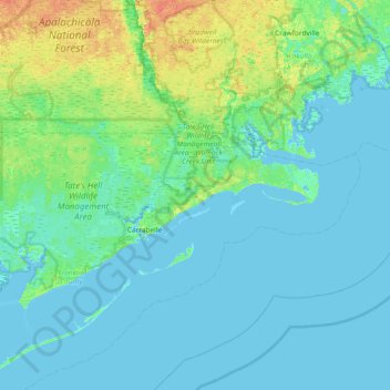 Saint James Island topographic map, elevation, terrain