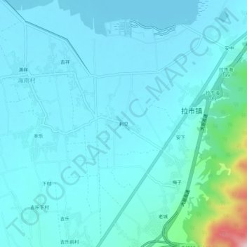 利见 topographic map, elevation, terrain