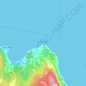 Frenchman's Head topographic map, elevation, terrain