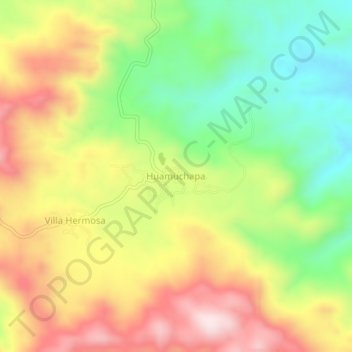 Huamuchapa topographic map, elevation, terrain