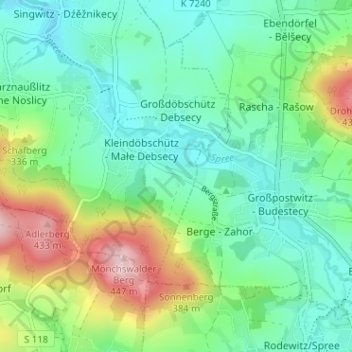 Lehn topographic map, elevation, terrain