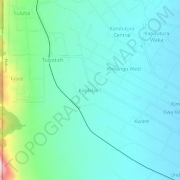 Kaplelach topographic map, elevation, terrain