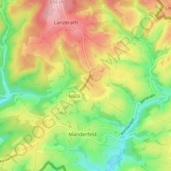 Hasenvenn topographic map, elevation, terrain