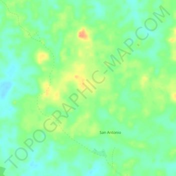 San Antonio topographic map, elevation, terrain