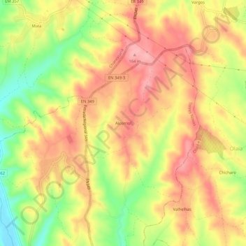 Alcorriol topographic map, elevation, terrain