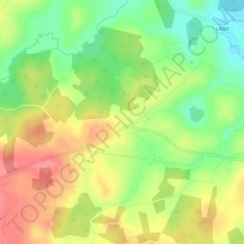 Connolly topographic map, elevation, terrain
