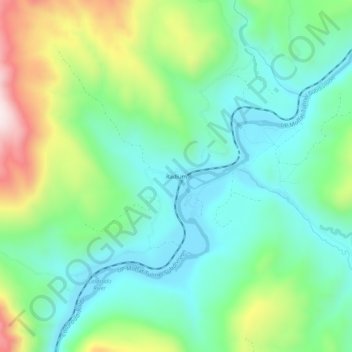 Radium topographic map, elevation, terrain