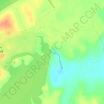 Fairfield Dam topographic map, elevation, terrain