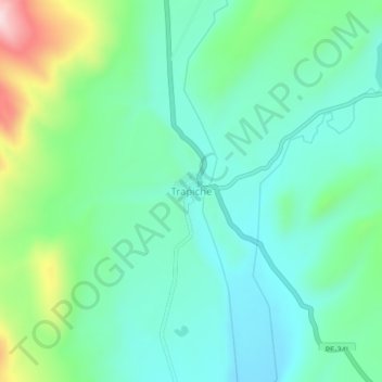 Trapiche topographic map, elevation, terrain