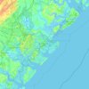 Wilmington Island topographic map, elevation, terrain