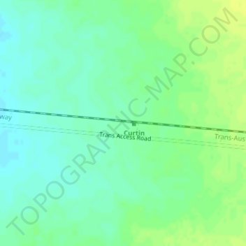 Curtin topographic map, elevation, terrain