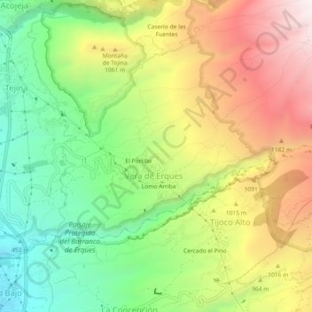 La Vista topographic map, elevation, terrain